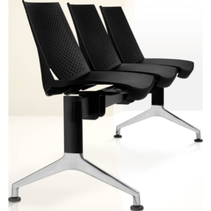 Panca 3 posti con tavolo STRIKE UNISIT - plastica - Nero - L204xP56xH82 cm