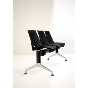 Panca 2 posti collettività STRIKE UNISIT - plastica - Nero - L102xP56xH82 cm