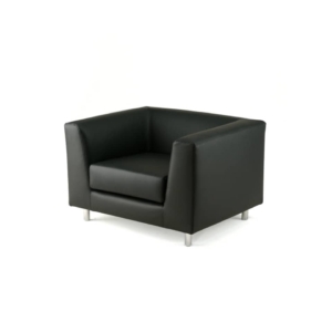 Divano 1 posto - divanetto attesa in similpelle - QUAD UNISIT - Nero - QD1/KN