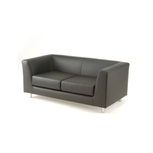 Divano 2 posti -.divanetto attesa in similpelle - QUAD UNISIT - Nero - QD2/KN