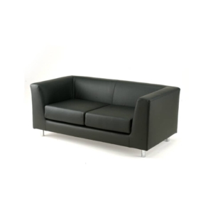 Divano 2 posti - divanetto attesa in pelle - QUAD UNISIT - Nero - QD2/PN