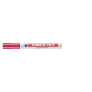 Pennarello a vernice Rosso - Edding 750 - tonda - 2-4 mm