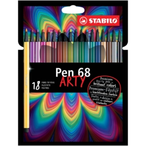 Pennarelli Stabilo Pen 68 arty - tratto 1 mm - Colori Assortiti (conf.18 pezzi)