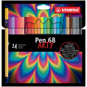 Pennarelli Stabilo Pen 68 arty - tratto 1 mm - Colori Assortiti (conf.24 pezzi)