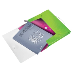 Cartella Progetti con elastico Leitz WOW - Dorso 3 cm - 25x33 cm - Verde