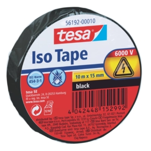 Nastro isolante Tesa PVC - Nero - 15 mm x 10 m - 56192-00010-02