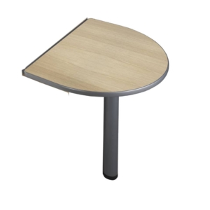 Penisola con gamba metallica Unisit Spirit 80x60x72 cm Rovere per scrivanie componibili