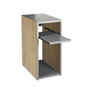 Mobile porta CPU Unisit Spirit 32x51x69 cm Rovere/Argento