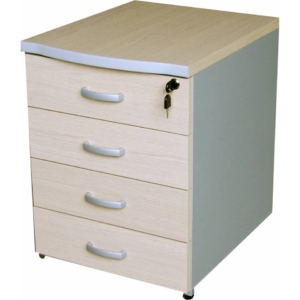 Cassettiera 4 Cassetti Alessandria Unisit color Acero - 52x44x63 cm