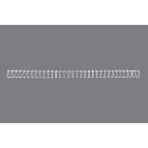 Dorsi a spirale metalliche a 34 anelli GBC Wirebind 6 mm - fino a 55 fogli - A4 - Bianco RG810470 (conf.100)