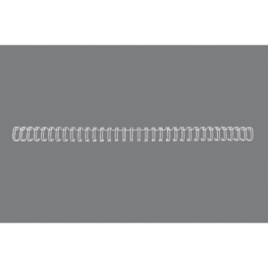 Dorsi a spirale metalliche a 34 anelli GBC Wirebind 11 mm - fino a 100 fogli - A4 - Bianco RG810770 (conf.100)