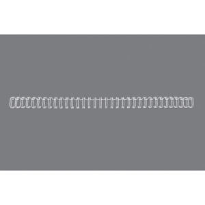 Dorsi a spirale metalliche a 34 anelli GBC Wirebind 14 mm - fino a 125 fogli - A4 - Bianco RG810970 (conf.100)