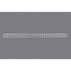 Dorsi a spirale metalliche a 34 anelli GBC Wirebind 8 mm - fino a 70 fogli - A4 - Bianco RG810570 (conf.100)
