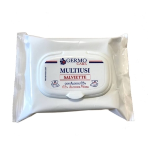Salviette disinfettanti multisuperficie Multiusi alcool 62% - 20x20 cm profumo limone - TOW100 (conf.20)