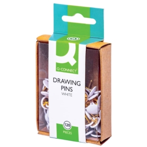 Puntine da disegno Q-Connect Øtesta 9 mm Bianco - KF02019 (conf.120)
