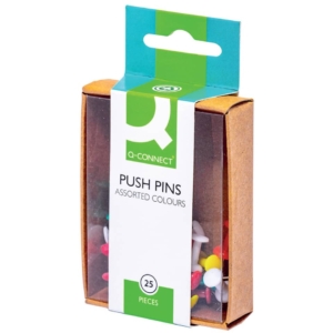 Push pins assortite per bacheca Q-Connect - Opaco (conf.25)