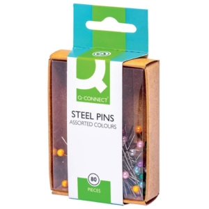 Spilli a testa sferica Q-Connect 30 mm Assortito - KF02038 (conf.80)