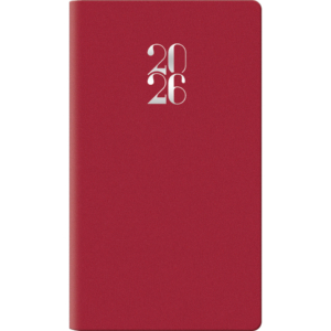 Agenda Settimanale 2027 8x14 cm Madrid Rosso inglese