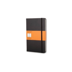 Taccuino a righe large 13x21 cm copertina rigida Moleskine Nero - 192 pagine - QP060