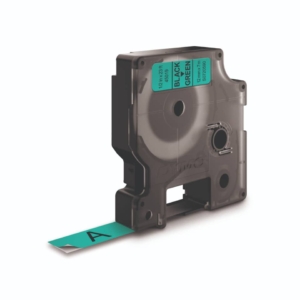 Nastro per etichettatrici Dymo D1 - 12 mm x 7 m - Nero/Verde