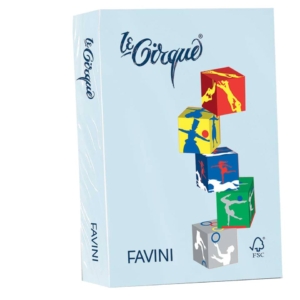 Risma carta colorata Le Cirque Favini - A4 - 80g/m² - Celeste (risma da 500 fogli)