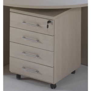 Cassettiera Larix color larice con 4 cassetti Unisit