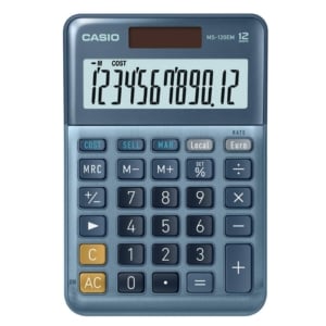 Calcolatrici da tavolo CASIO Extra Big LC solare e batteria display 12 cifre - Blu
