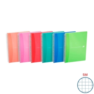 Quaderno con spirale OFFICE My COLOURS copertina in polipropilene Oxford - A5 - 5 mm - 90 fogli