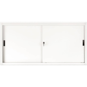 Armadio archivio in metallo Bianco a porte scorrevoli - 615S Tecnical 2 - 2 ripiani - 150x45x85 cm