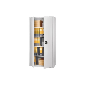 Armadio in metallo Grigio - A-ECO-90 Tecnical 2 - porte battenti - 4 ripiani - 90x41x200 cm