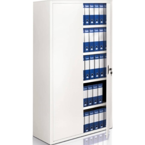 Armadio archivio in metallo Bianco a porte battenti - 610 Tecnical 2 - 4 ripiani - 100x45x200 cm