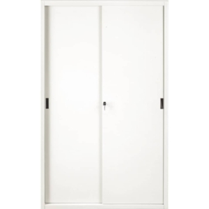 Armadio archivio in metallo Bianco a porte scorrevoli - 612 Tecnical 2 - 4 ripiani - 120x45x200 cm