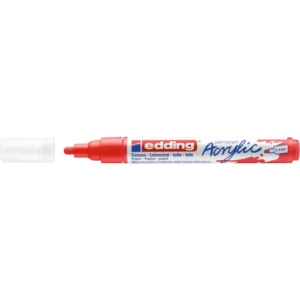 Pennarello acrilico Edding 5100 - punta tonda 2-3 mm Tratto medio - Rosso traffico - 4-5100902