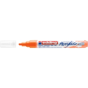 Pennarello acrilico Edding 5100 - punta tonda 2-3 mm Tratto medio - Arancio fluo - 4-5100066