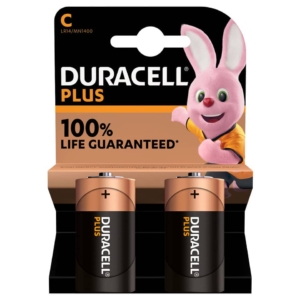 Batterie alcaline Duracell Plus100 Mezzatorcia C - MN1400 mAh - DU0301 (conf.2)