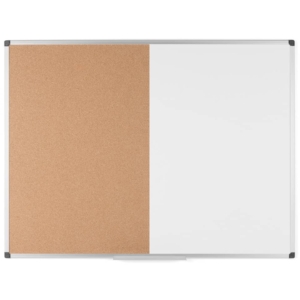 Pannello combo sughero/lavagna Bianca Bi-Office - 90x60 cm