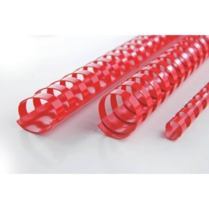 Dorsi plastici CombBind a 21 anelli - 12 mm A4 - fino a 95 fogli - GBC Rosso - 4028217 (conf.100)