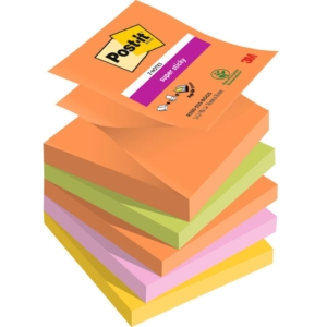 Ricariche di foglietti Post-it® Super Sticky Z-Notes Boost - 76x76 mm - 90 foglietti cad. (conf.5 blocchetti)