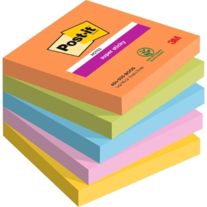 Foglietti Post-it® Super Sticky Boost - 76x76 mm - 90 foglietti cad. (conf.5 blocchetti)