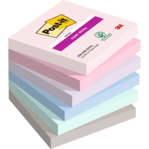 Foglietti Post-it® Super Sticky Soulful - 76x76 mm - 90 foglietti cad. (conf.6 blocchetti)
