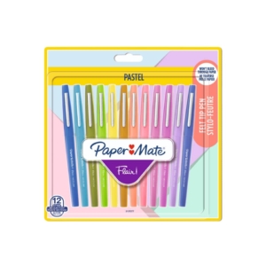Penne punta fibra Paper Mate Flair/Nylon pastel 1.1 M - tratto 0,7 mm - Assortiti (blister da 12 pezzi)