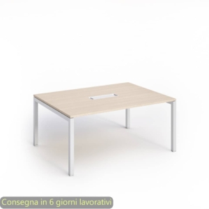 Tavolo riunioni Artexport Bridge 160x120x72,5 cm gambe alluminio - piano Rovere - SOL-TR-C