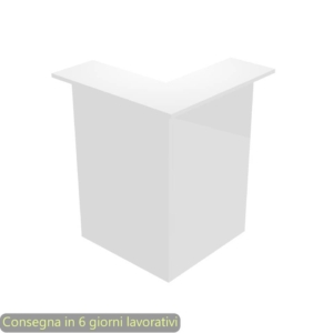 Bancone reception Artexport Musa angolare 90° - 76x76xh.117 cm - Bianco 2824-COR-3