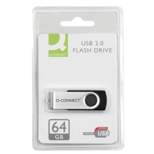 Chiavetta USB 2.0 Q-Connect Flash drive Argento/nero - 64 GB - KF41514