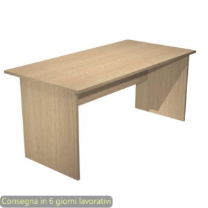 Scrivania Artexport Presto 160x80xh.72 cm - fianchi a pannello - spessore piano 22 mm - Rovere