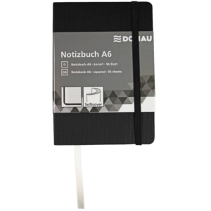 Taccuino A6 Donau quadretti Nero 1346100-01