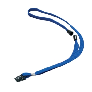 Cordoncino per portanome con di asola di aggancio Durable - tessuto - Blu - 44 cm (conf.10)