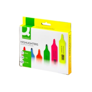 Evidenziatori Q-Connect 1,5-2 mm Assortito astuccio - KF01909 (conf.6)
