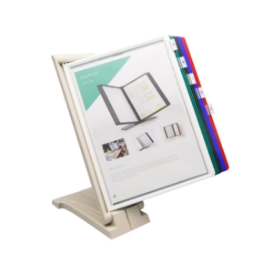 Leggìo da tavolo o da parete Q-Connect Quickfind 10 pannelli A4 Grigio KF06002