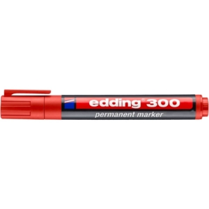 Pennarello indelebile Rosso Edding 300 - punta conica - 1,5-3 mm